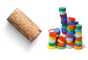tapón de corcho y tapón de rosca