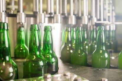 botella de sidra característica